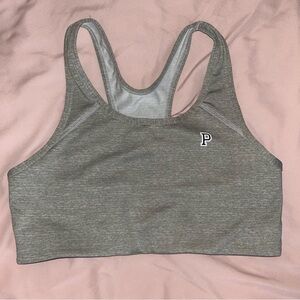 VS PINK Grey Racerback Sports Bra Size M
